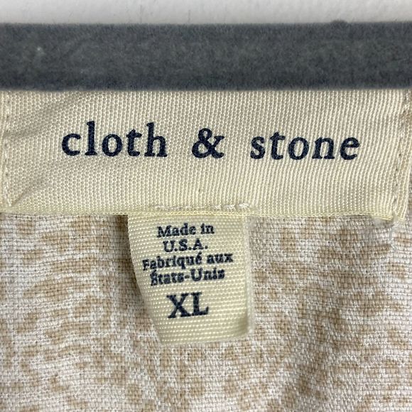 Anthropologie Cloth & Stone Dahl Romper Size XL Beige Animal Print Tencel Linen - Picture 6 of 8